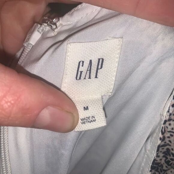 Gap retro floral ruffled dipped hem M sleeveless sundress - Picture 4 of 4